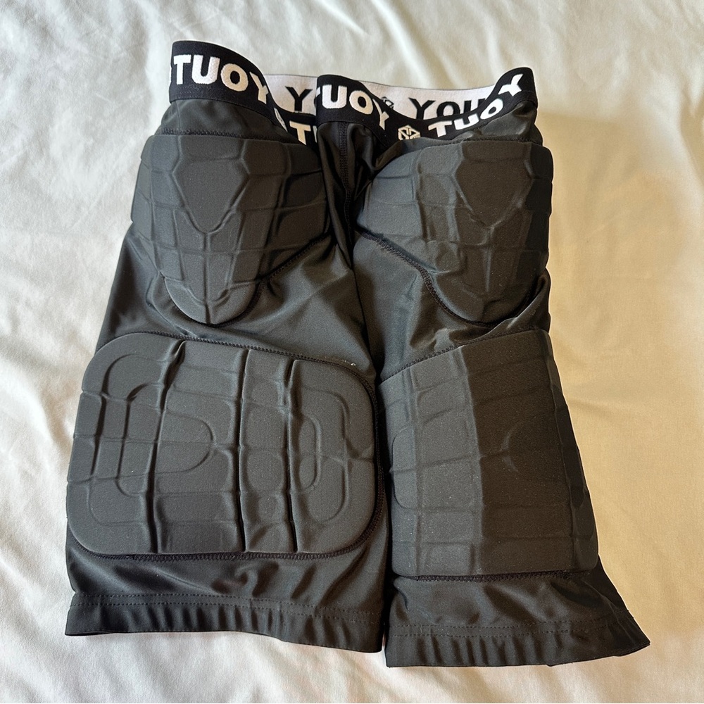 TUOY Black Compression (5)Padded Football Girdle Shorts Size L